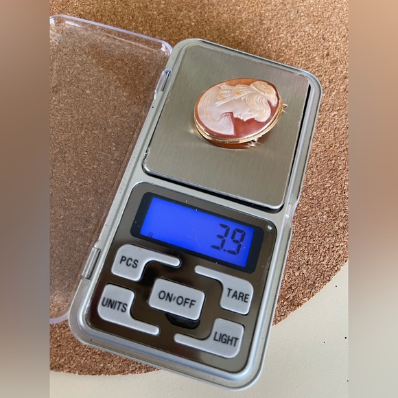 Authentic cameo brooch or  pendant 14 k gold - Picture 12 of 13